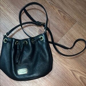 Michael Kors Black and Gold Shoulder Bag